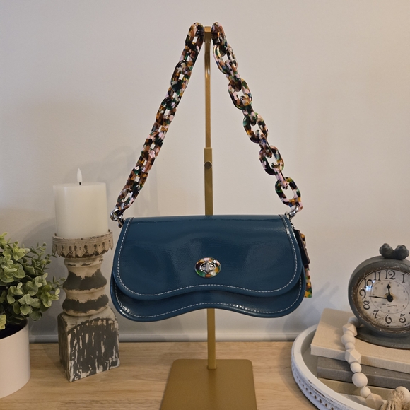 Coach Handbags - Coach Coachtopia Wavy Dinky Crossbody – Deep Turquoise (CQ056) NWT